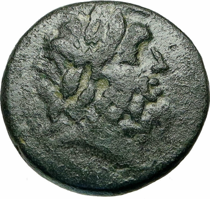 APAMEIA in PHRYGIA 88BC Authentic Ancient Greek Coin ZEUS ARTEMIS Statue i85016