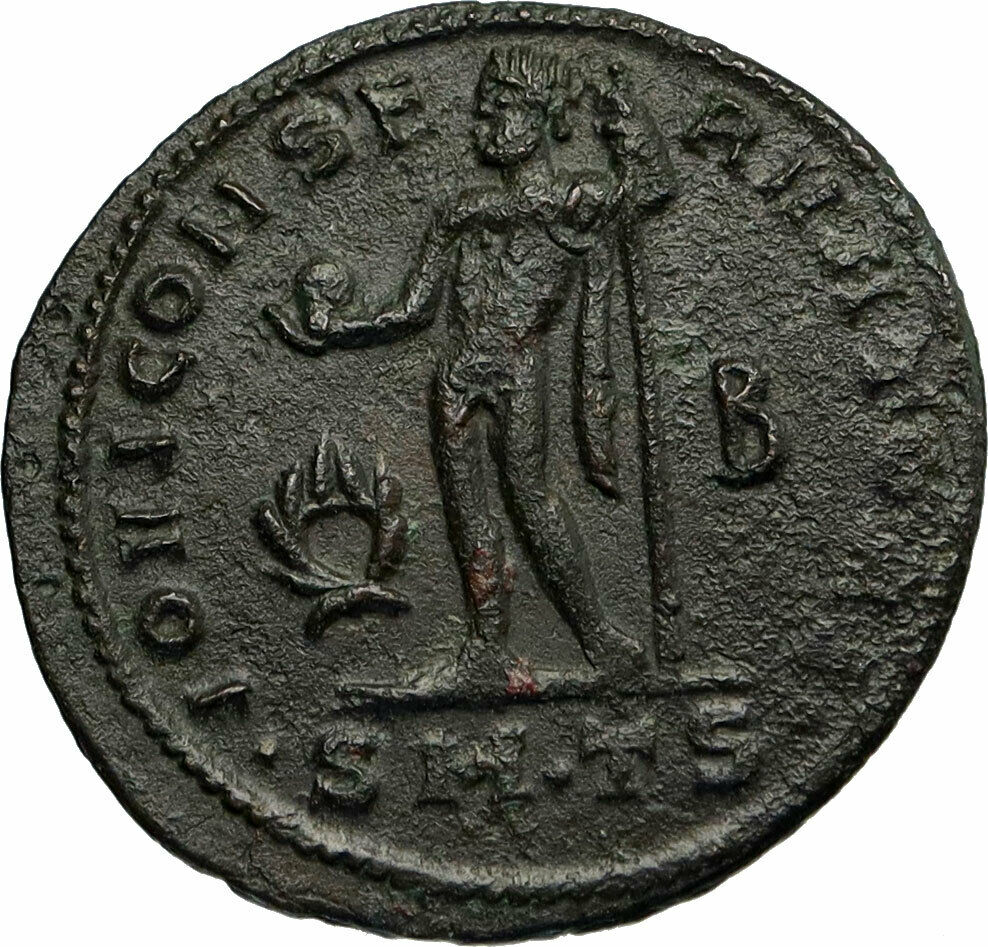 LICINIUS I Authentic Ancient 312AD Thessalonica Roman Coin JUPITER ZEUS i84698