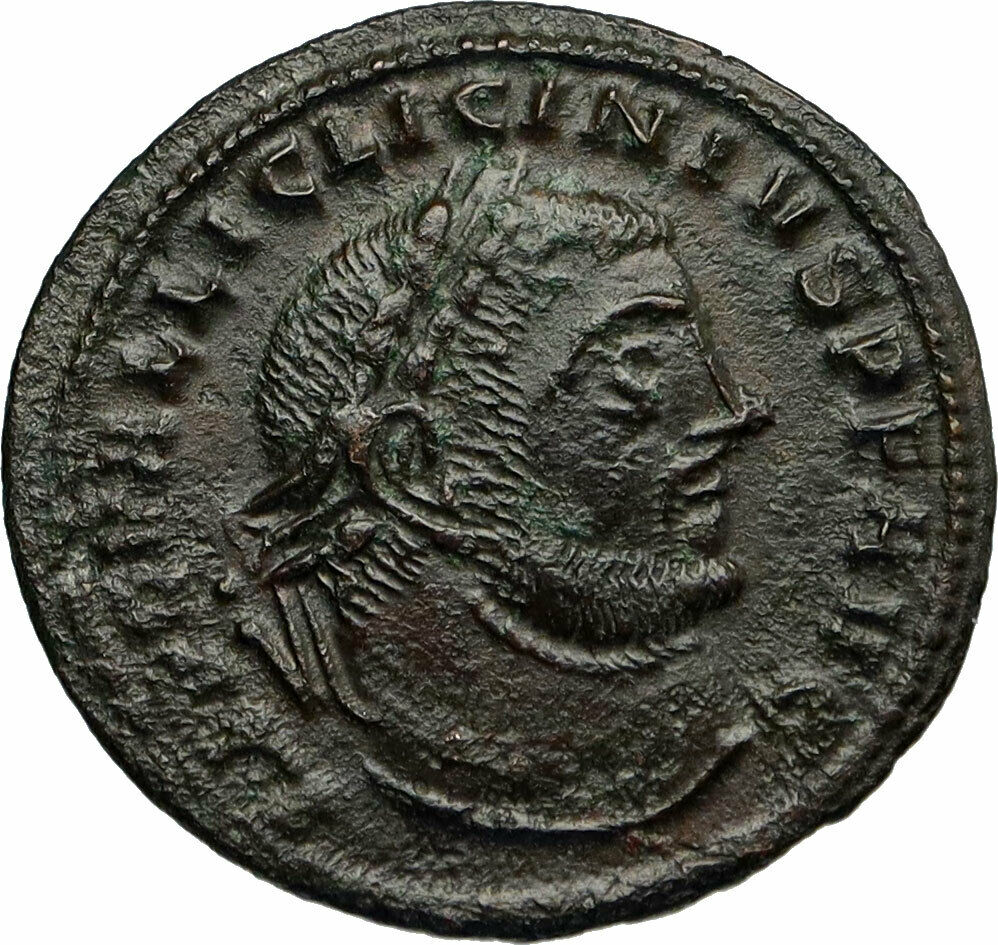 LICINIUS I Authentic Ancient 312AD Thessalonica Roman Coin JUPITER ZEUS i84698