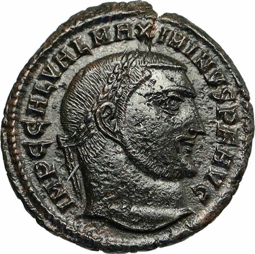 MAXIMINUS II DAIA Authentic Ancient 311AD Genuine Roman Coin JUPITER i84696