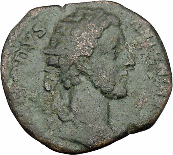 COMMODUS son of Marcus Aurelius EMPEROR OLD Ancient Roman Coin Annona i45655