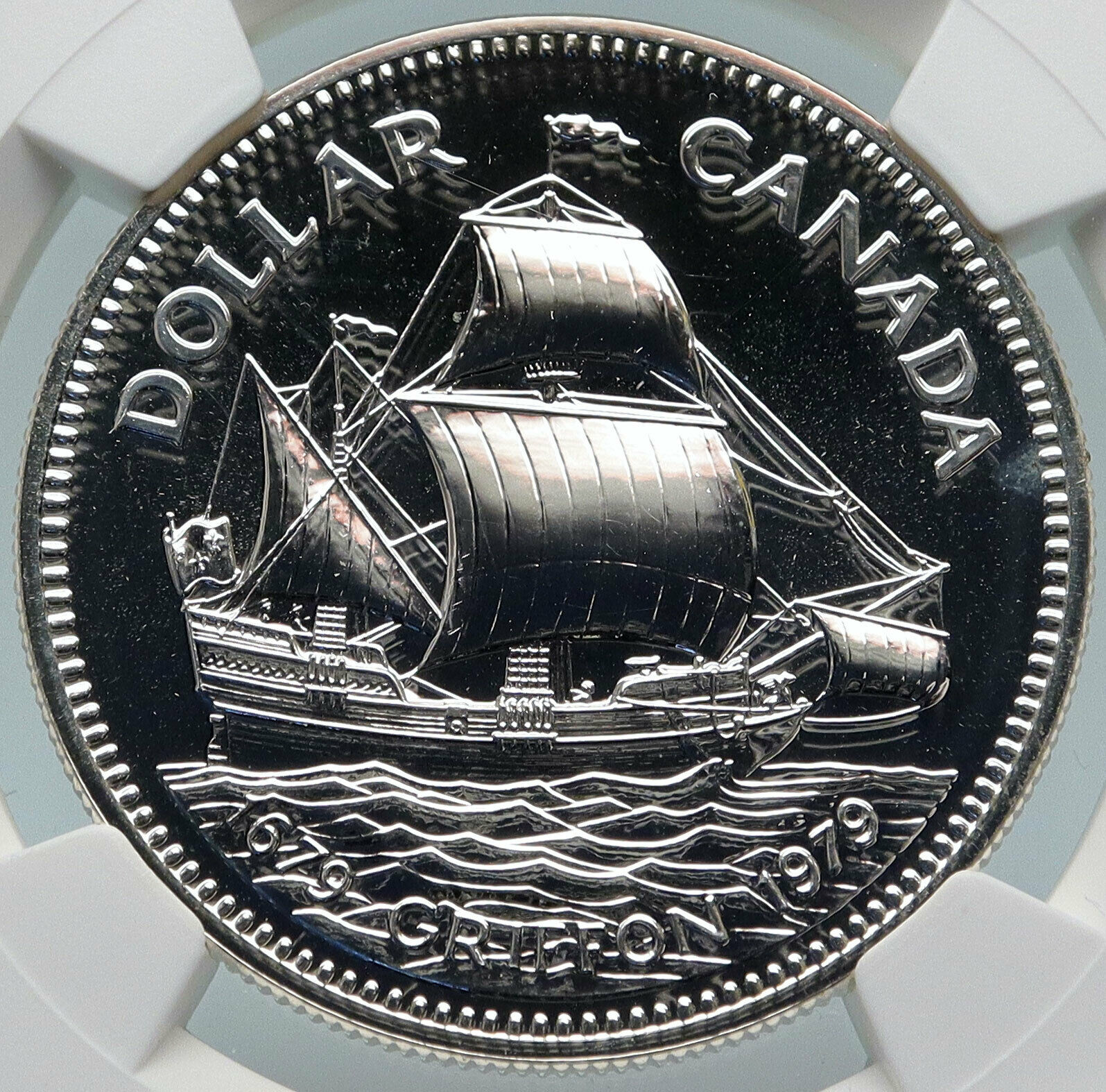 1979 CANADA UK Queen Elizabeth II Griffon Ship 300Y Proof Silver Coin NGC i85381