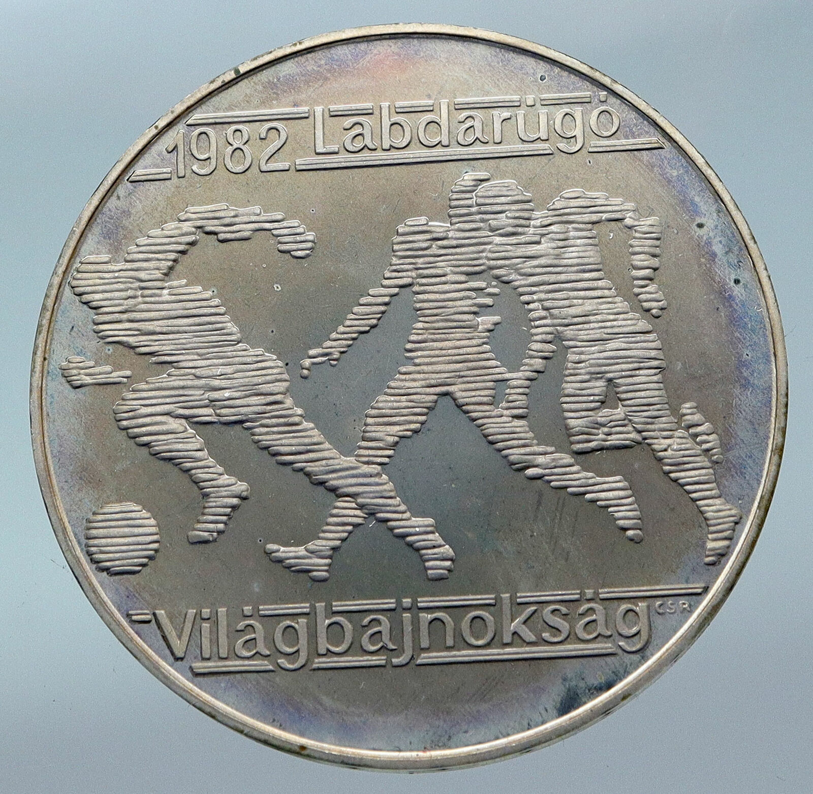 1981 HUNGARY 1982 FIFA WORLD CUP SOCCER FOOTBALL Silver 500 Forint Coin i85536