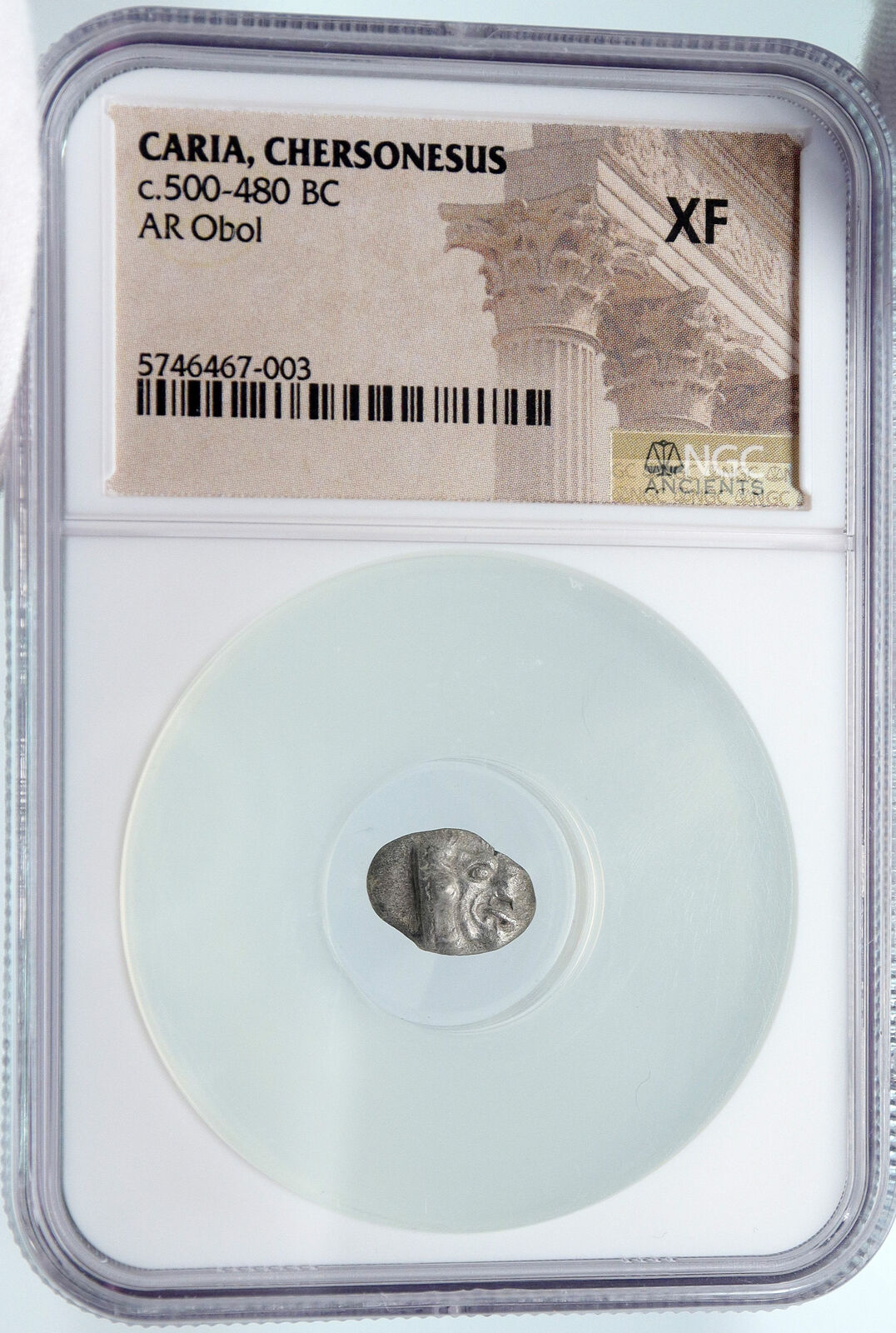 Chersonesos Caria Authentic Ancient ARCHAIC 500BC Silver Greek Coin NGC i85483