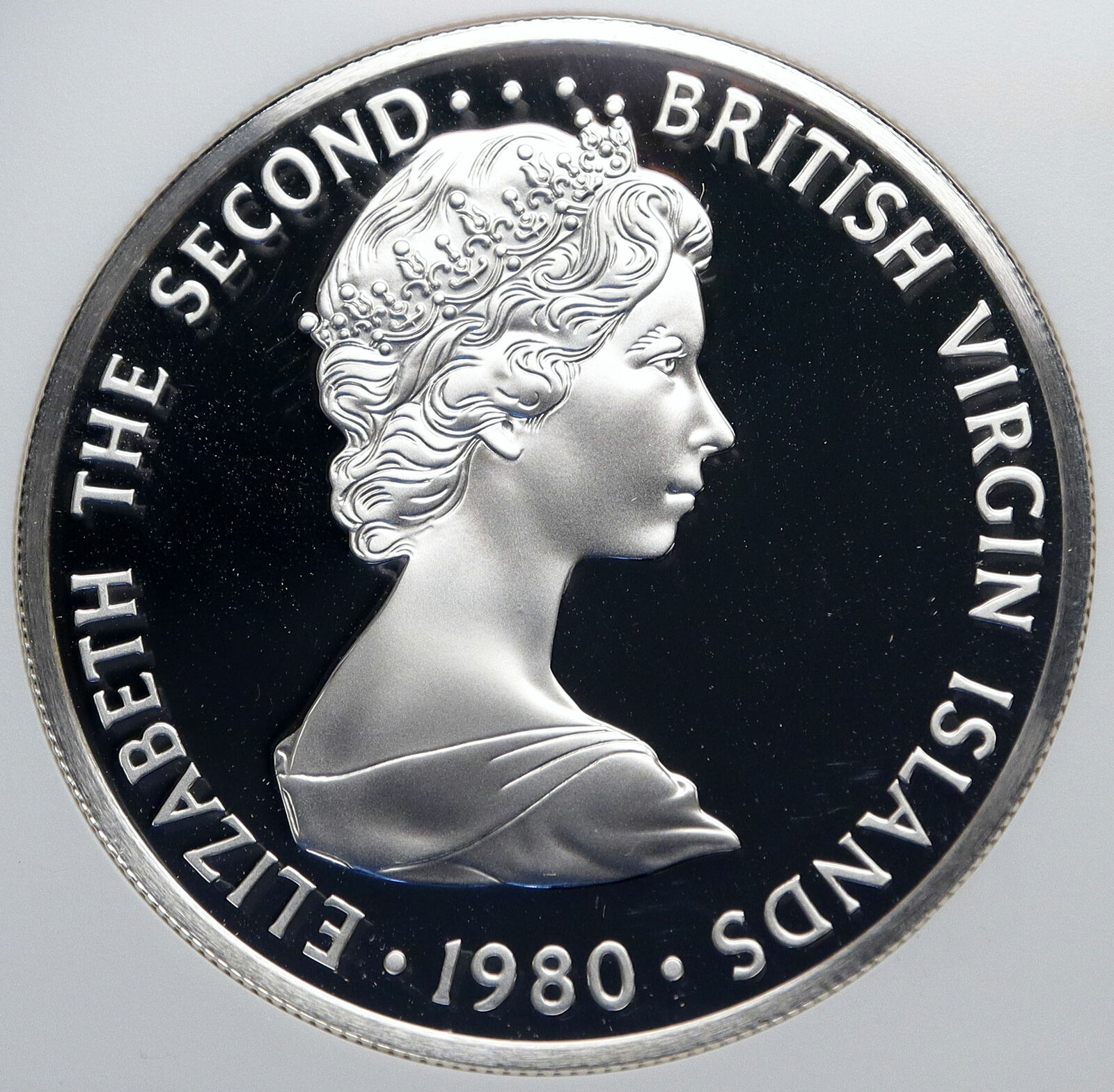 1980 British Virgin Islands UK Elizabeth II BIRD Proof Silver $5 Coin NGC i85351