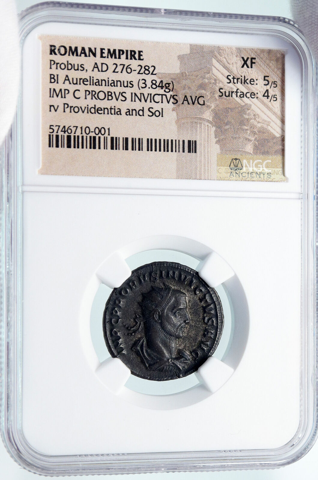 PROBUS Invictvs Genuine Ancient 276AD Serdica Roman Coin PROVIDENTIA NGC i85498