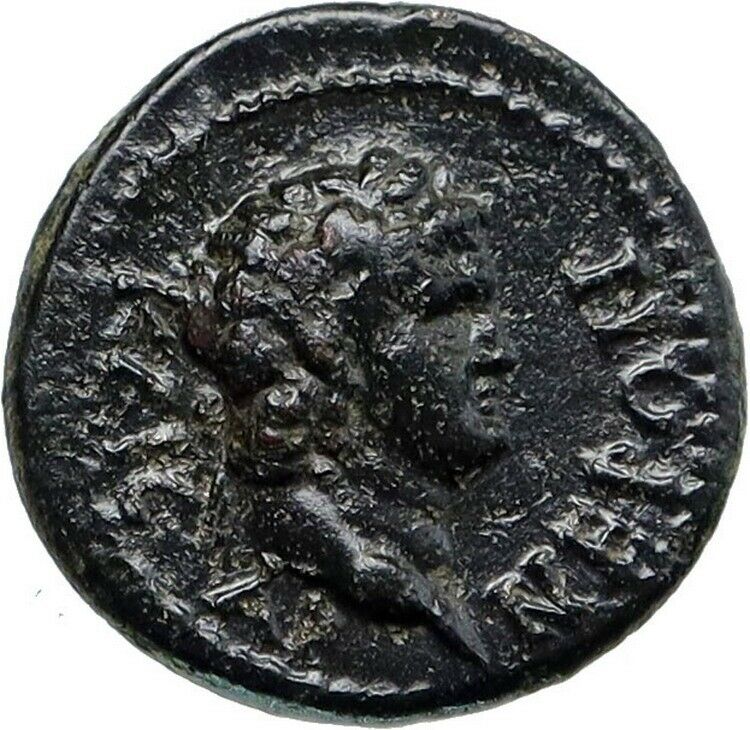 NERO Authentic Ancient 54AD Sardes Lydia Original Roman Coin HERCULES i85436