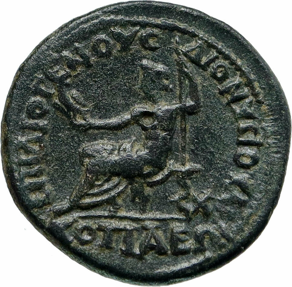 COTIAEUM in PHRYGIA Authentic Ancient 253AD Greek Coin w DEMOS & ZEUS i85439