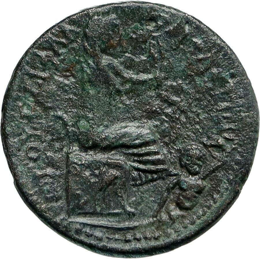 DOMITIAN Authentic Ancient 89AD Genuine Roman Coin FLAVIOPOLIS Tyche i85443