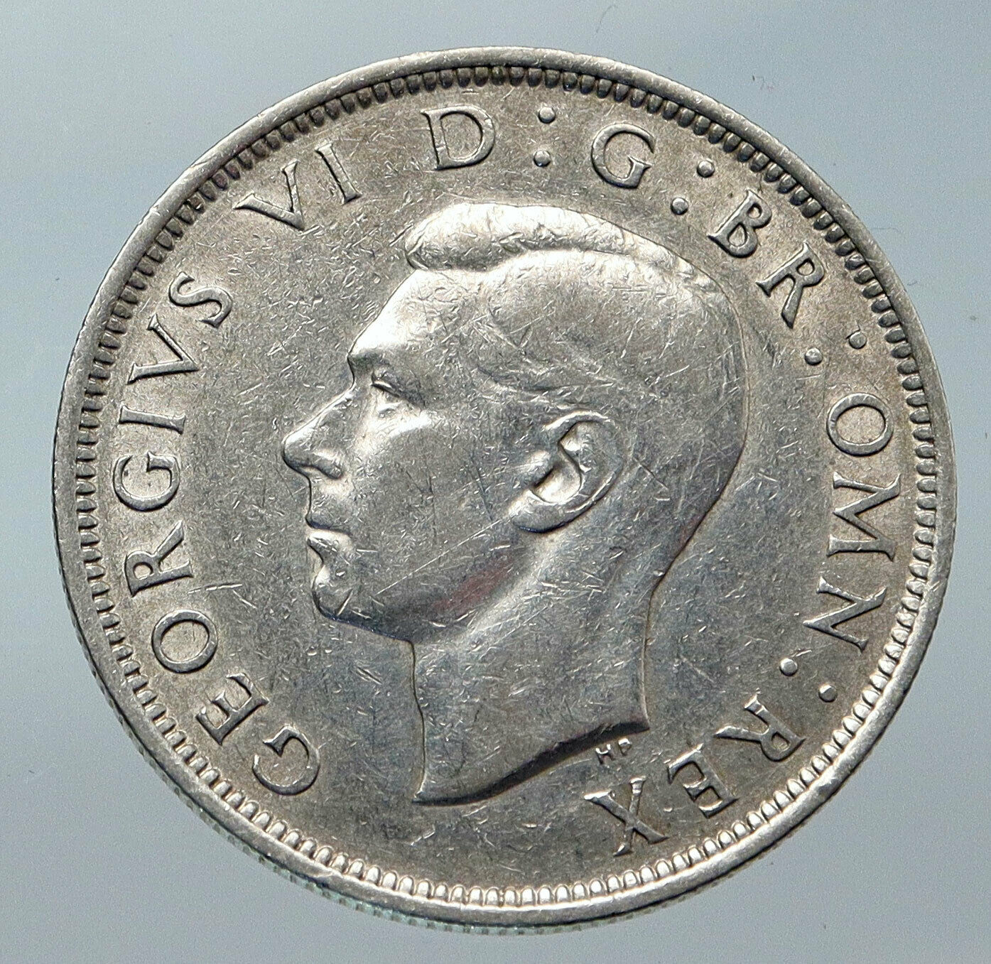 1943 Great Britain United Kingdom UK GEORGE VI OLD Silver Half Crown Coin i85603