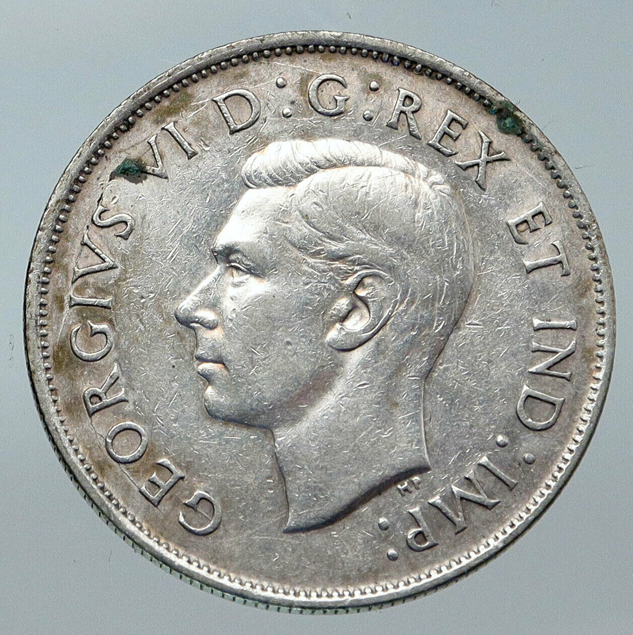 1940 CANADA UK King GEORGE VI Lions Crown Large Old SILVER 50 Cents Coin i85602