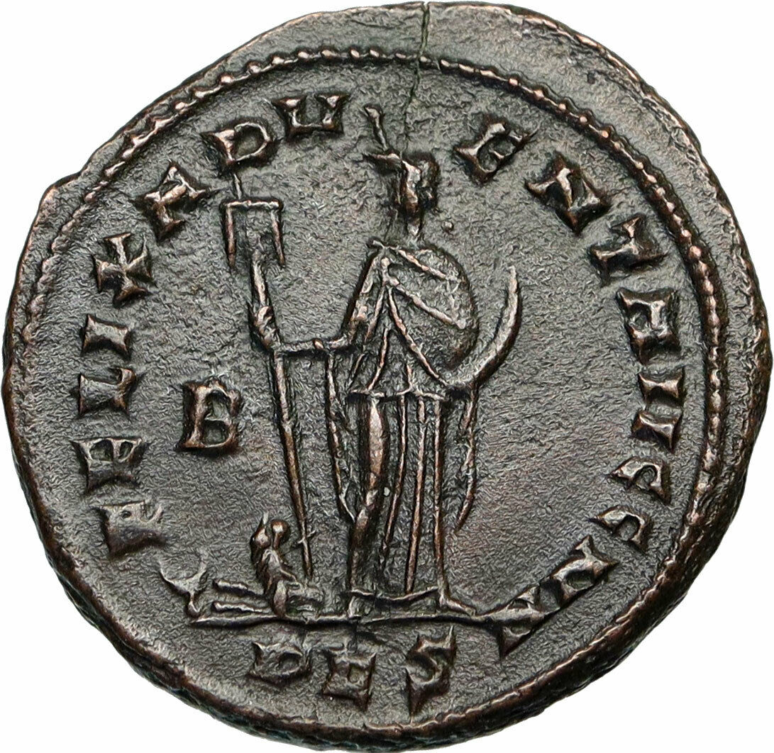 MAXIMIAN Authentic Ancient 297AD Follis Genuine Roman Coin w AFRICA BULL i84515