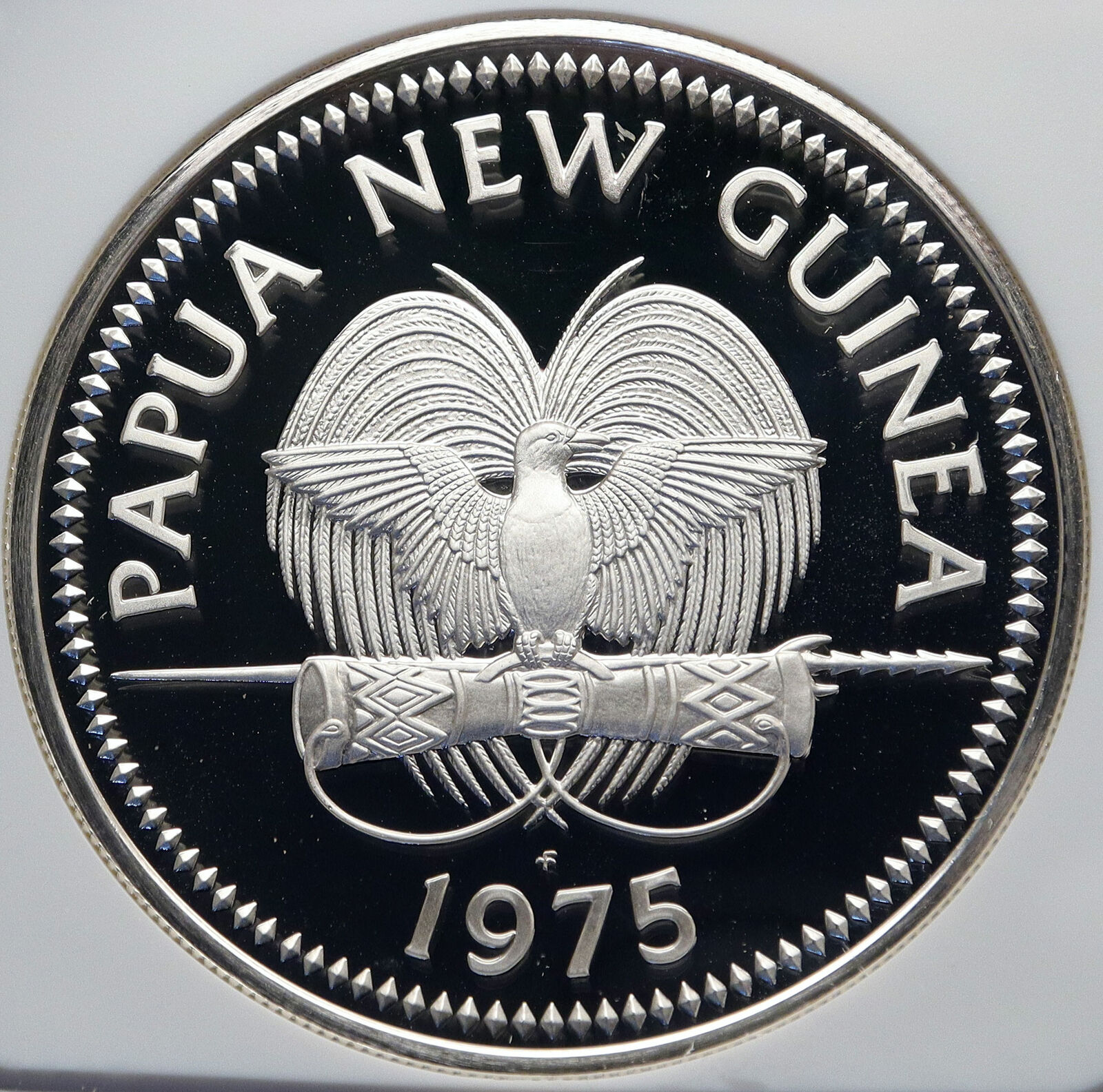 1978 PAPUA NEW GUINEA Large Exotic Bird Proof Silver 10 Kina Coin NGC i85469