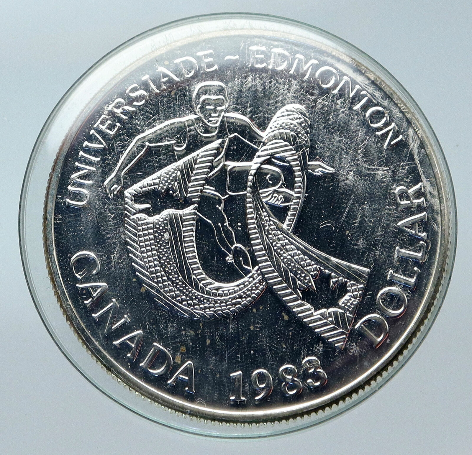 1988 CANADA UK Queen Elizabeth II Edmonton Univer Games PROOF SILVER Coin i85652