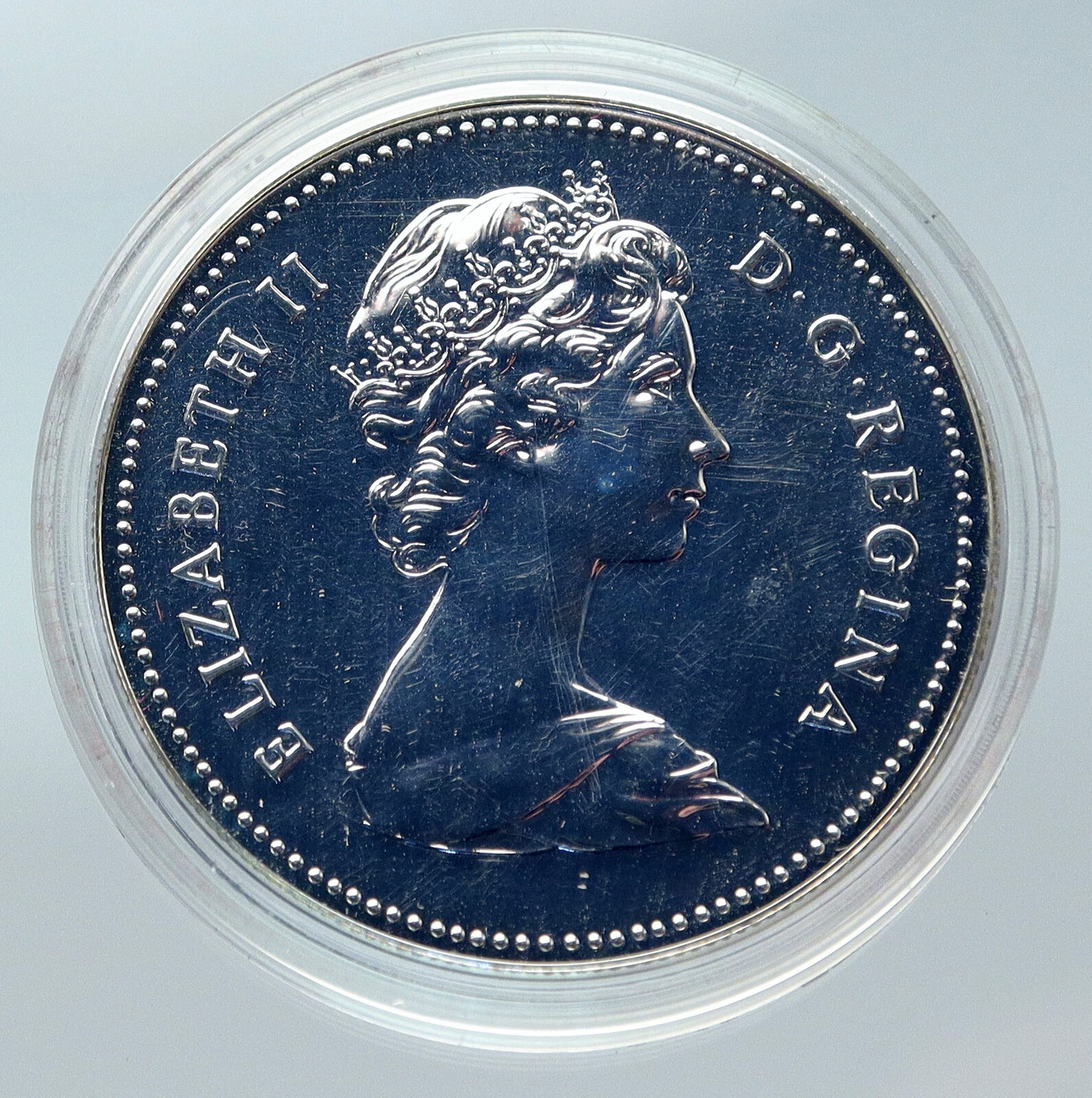 1980 CANADA Arctic Polar Bear UK Queen Elizabeth II Proof Silver $ Coin i85658