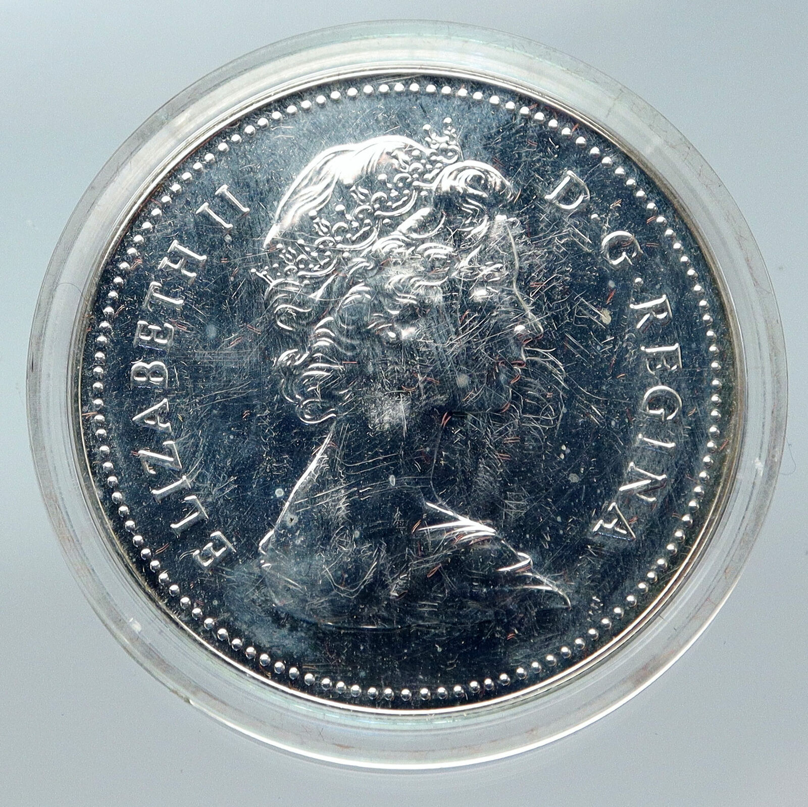 1980 CANADA Arctic Polar Bear UK Queen Elizabeth II Proof Silver $ Coin i85661