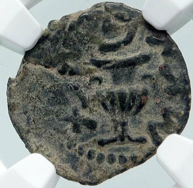 Authentic Ancient JEWISH WAR vs ROMANS 67AD Historical JERUSALEM Coin NGC i85685