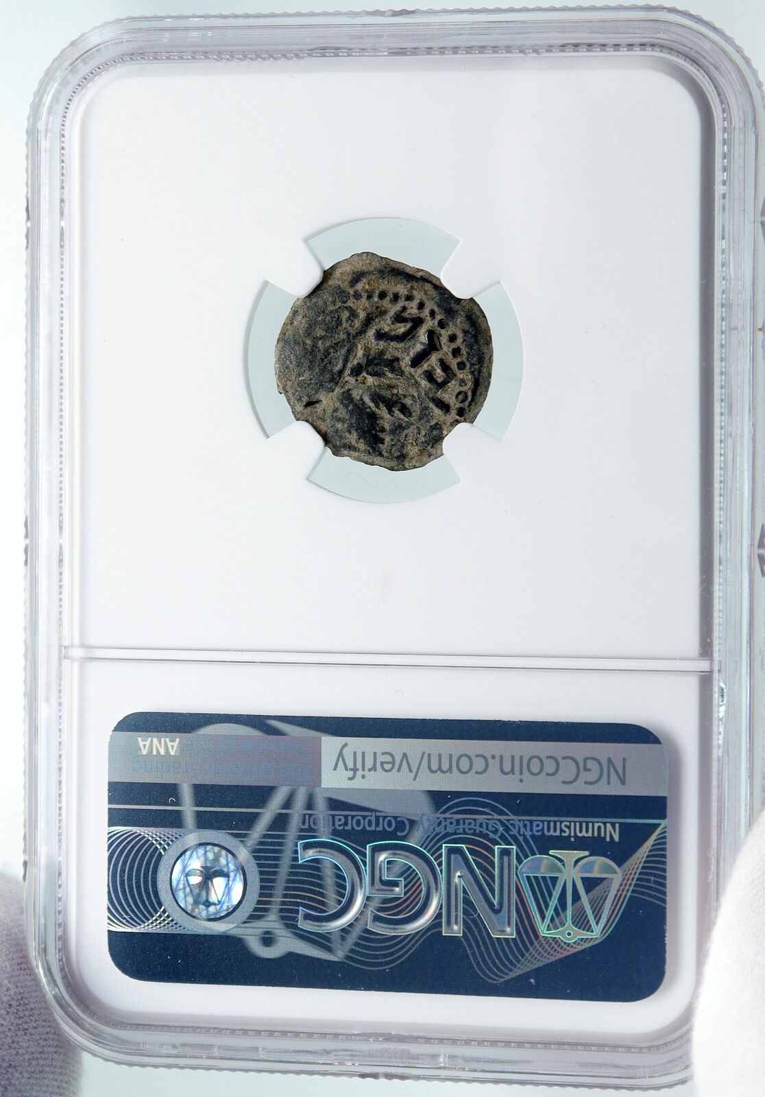 Authentic Ancient JEWISH WAR vs ROMANS 67AD Historical JERUSALEM Coin NGC i85685