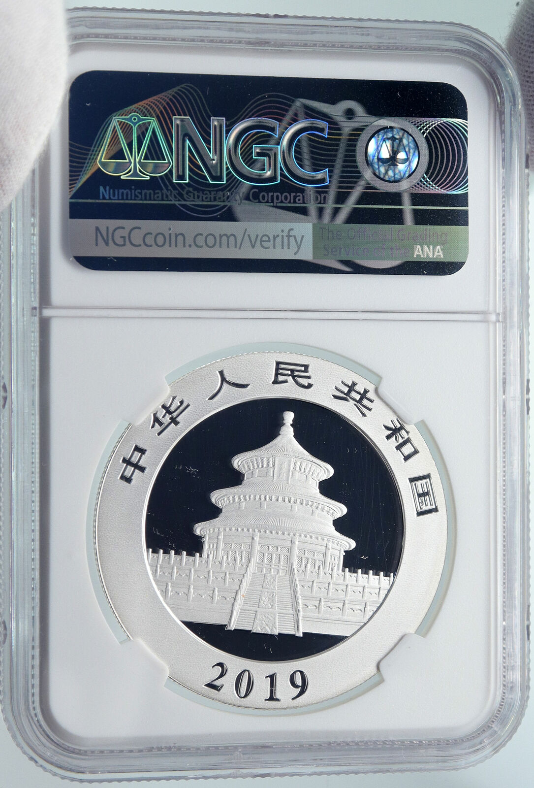 2019 CHINA PANDA MOM w CUB Genuine Silver 10 Yuan Chinese Coin NGC MS70 i85717