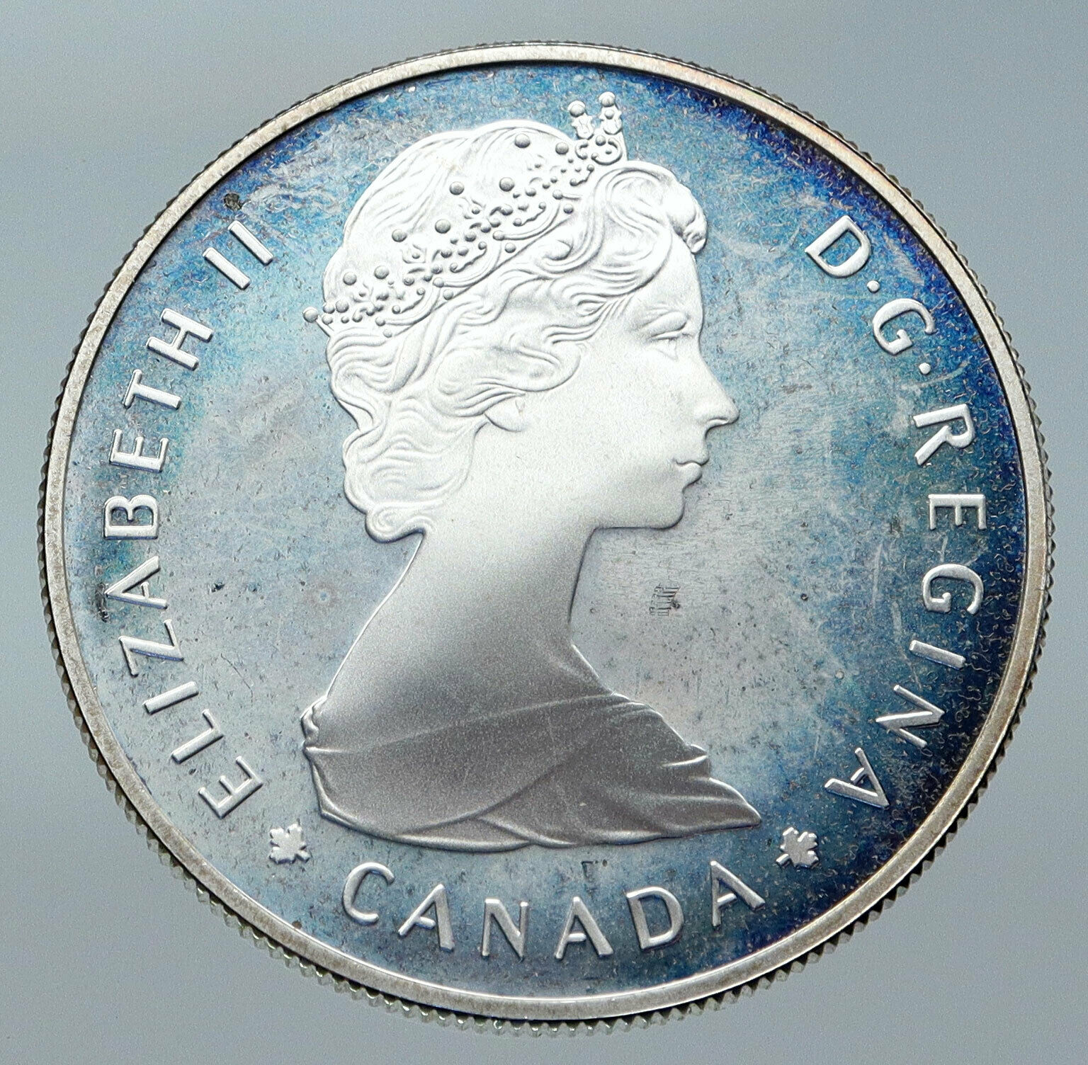 1985 CANADA UK Queen Elizabeth II National Parks MOOSE Proof SILVER Coin i85750