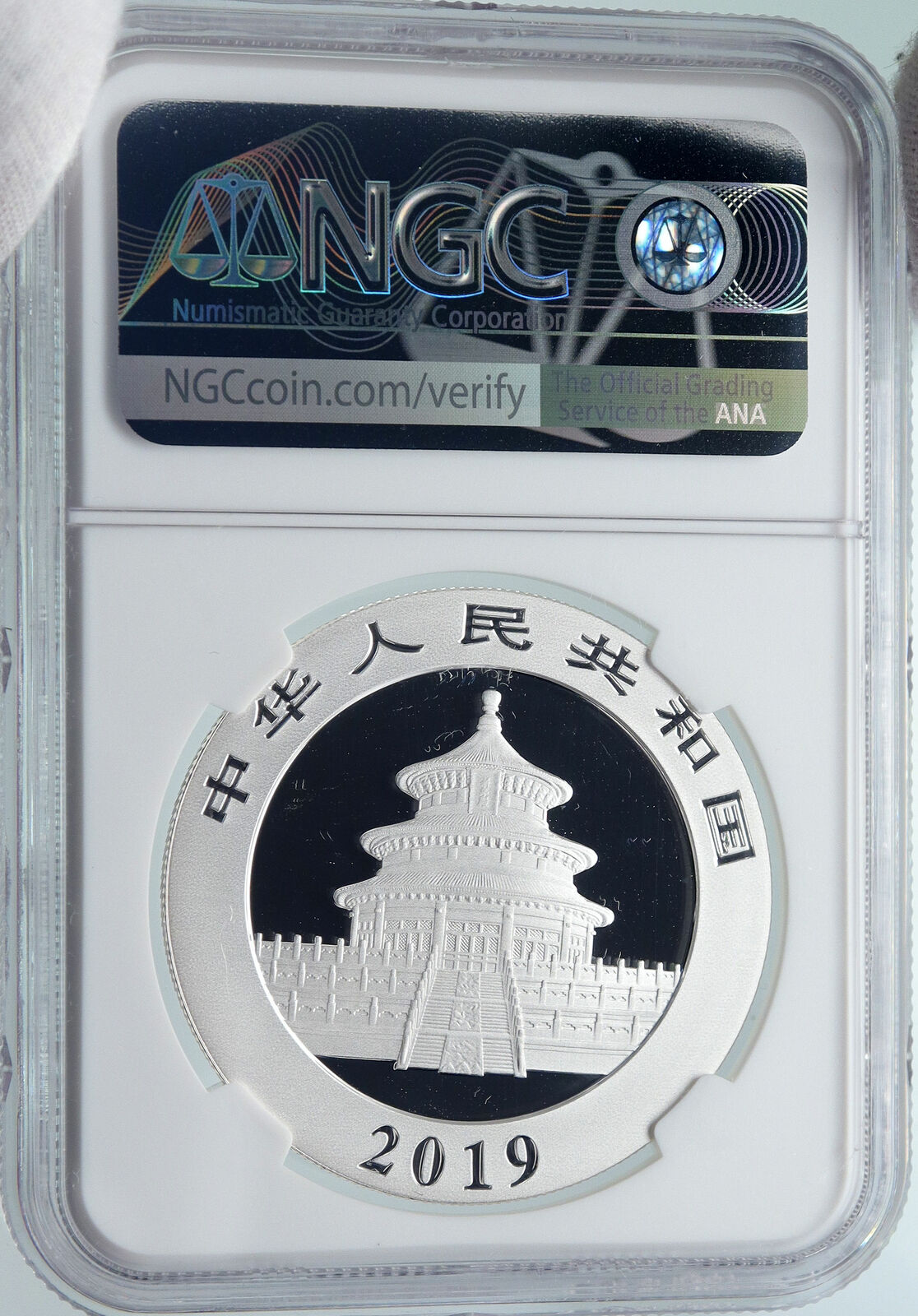 2019 CHINA PANDA MOM w CUB Genuine Silver 10 Yuan Chinese Coin NGC MS70 i85712