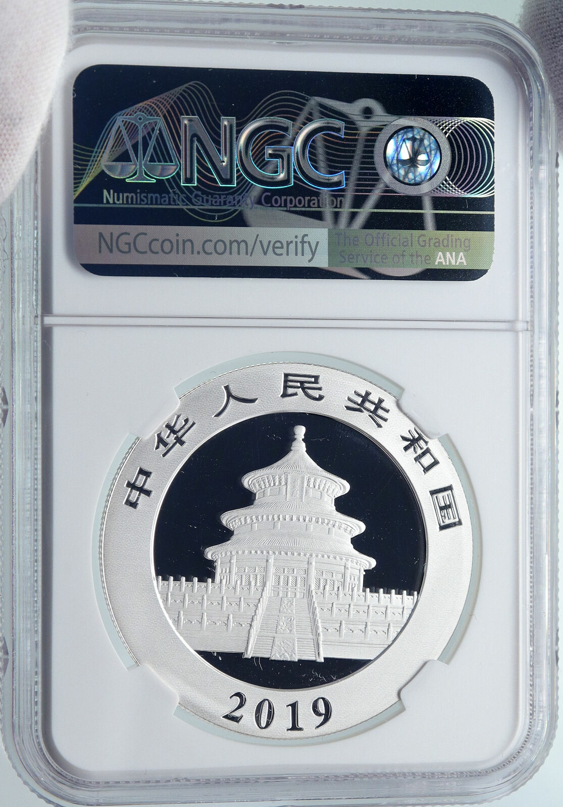 2019 CHINA PANDA MOM w CUB Genuine Silver 10 Yuan Chinese Coin NGC MS70 i85711