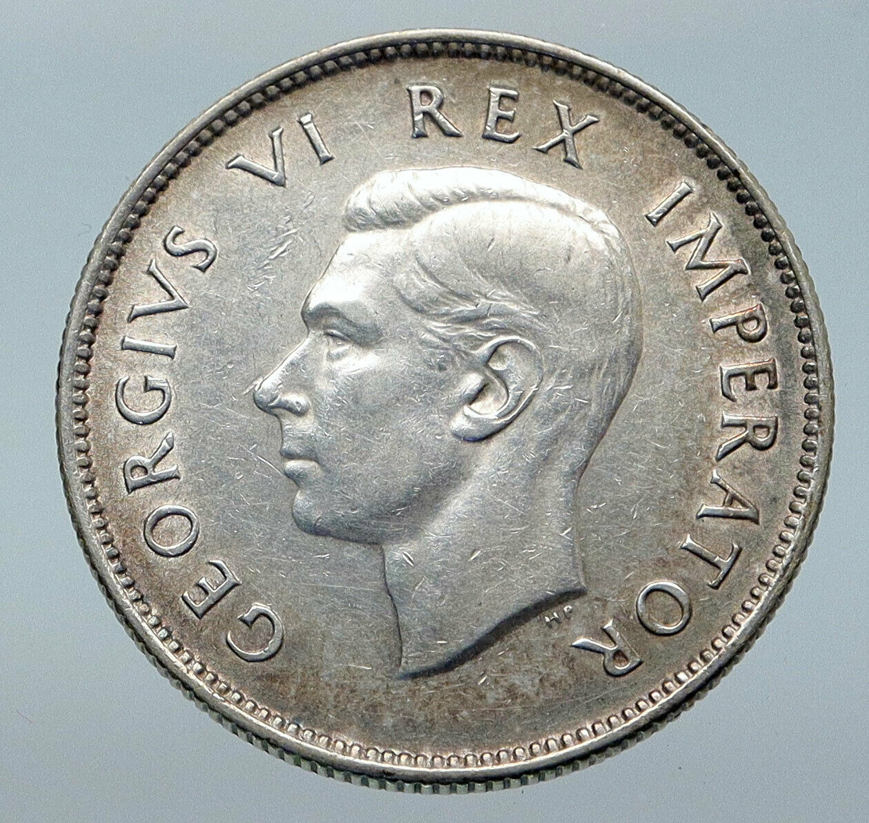 1940 SOUTH AFRICA Large GEORGE VI Shields VINTAGE Silver 2 Shillings Coin i85783