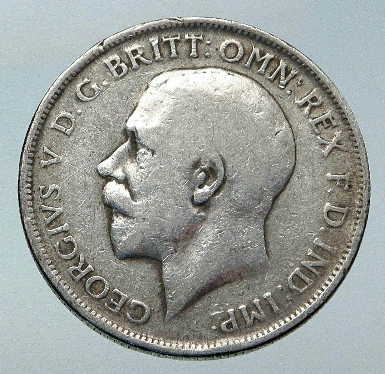 1918 United Kingdom Great Britain GEORGE V Silver Florin 2 Shillings Coin i85767