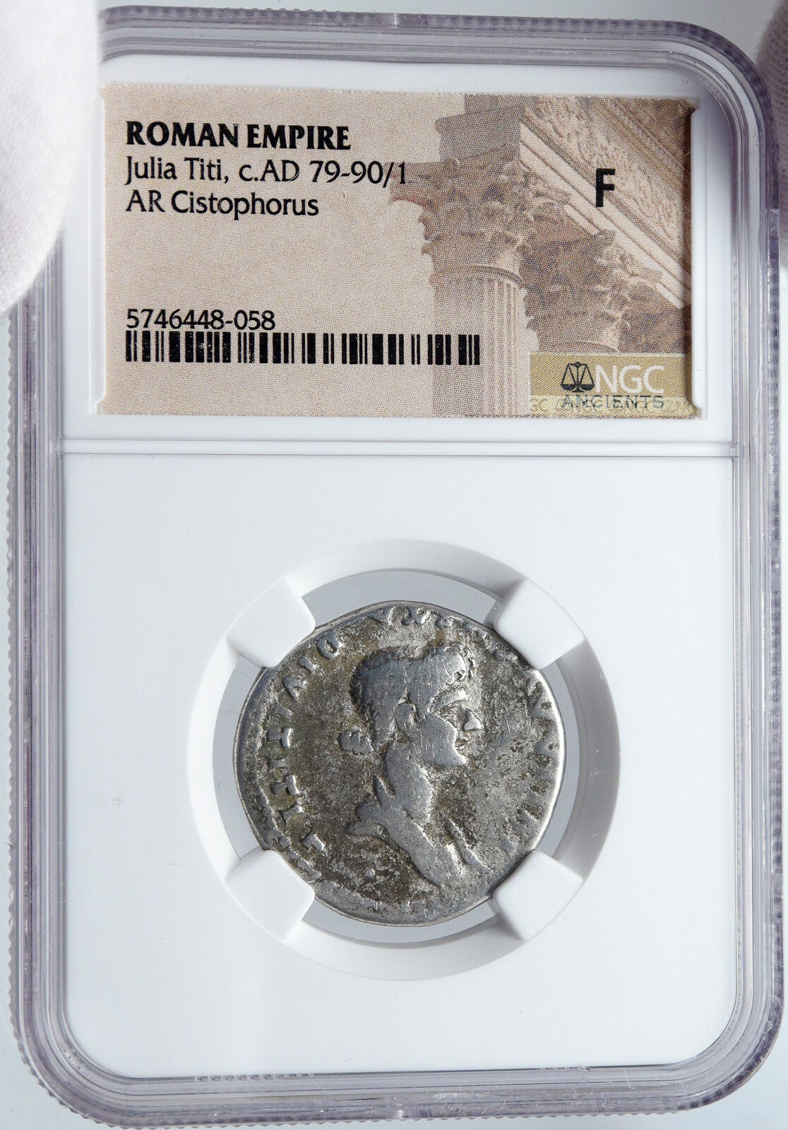 JULIA TITI - TITUS Daughter Cistphoric Tetradrachm Ephesus Roman Coin NGC i85671