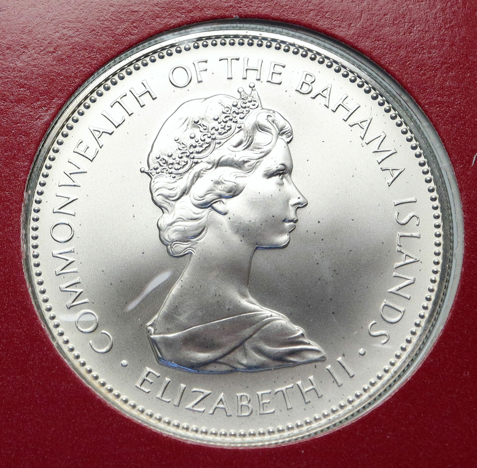 1973 BAHAMAS Queen Elizabeth II FLAMINGO Specimen Mt Proof Silver $2 Coin i85835