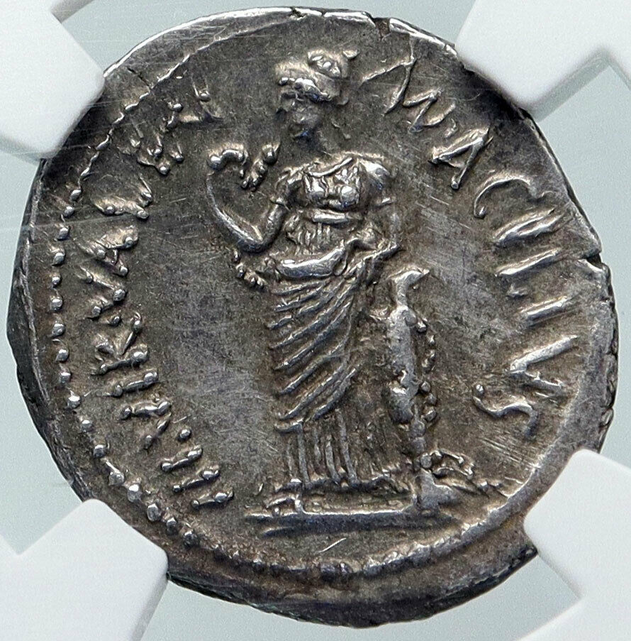 Roman Repbulic 49BC FIRST ROME DOCTOR Ancient Silver Coin SALUS NGC i86047