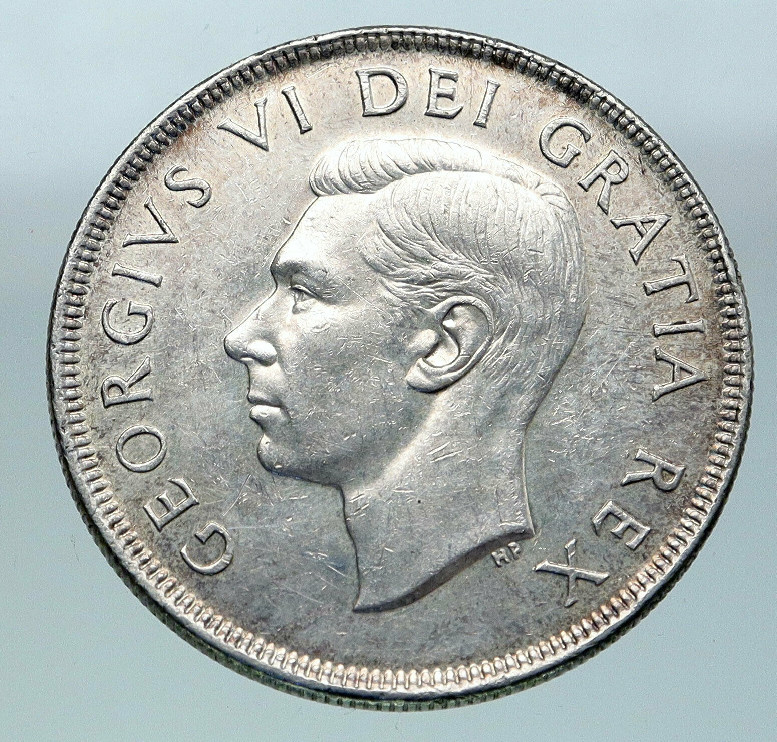 1949 CANADA UK King George VI SHIP Newfoundland OLD Silver Dollar Coin i86520