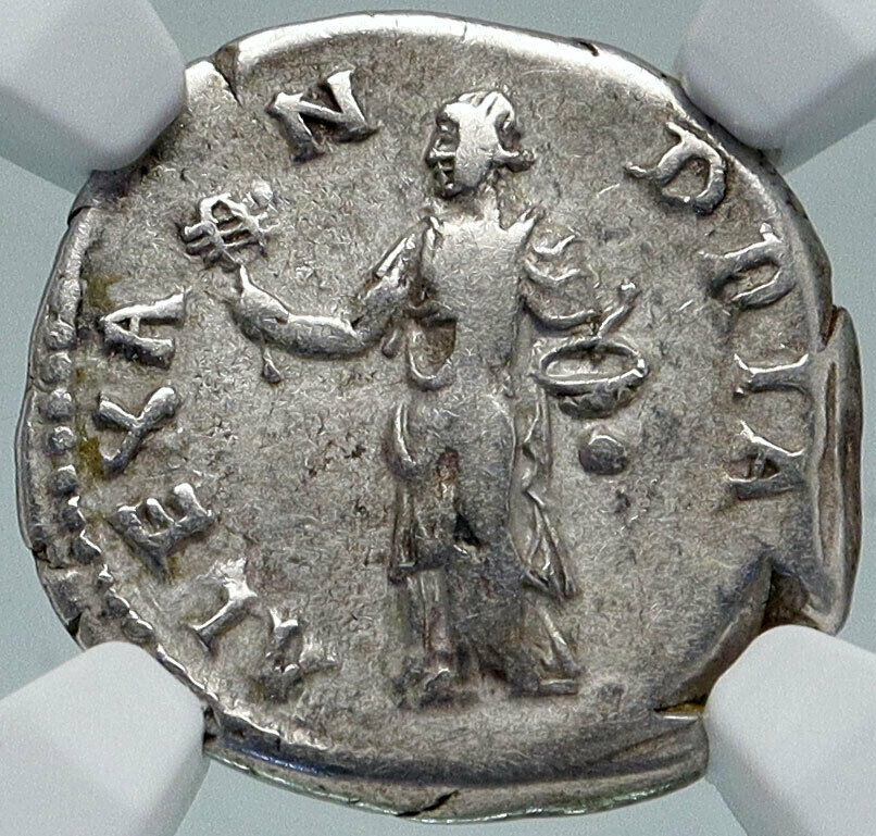 HADRIAN Travels to ALEXANDRIA Authentic Ancient Silver Roman Coin NGC i86391