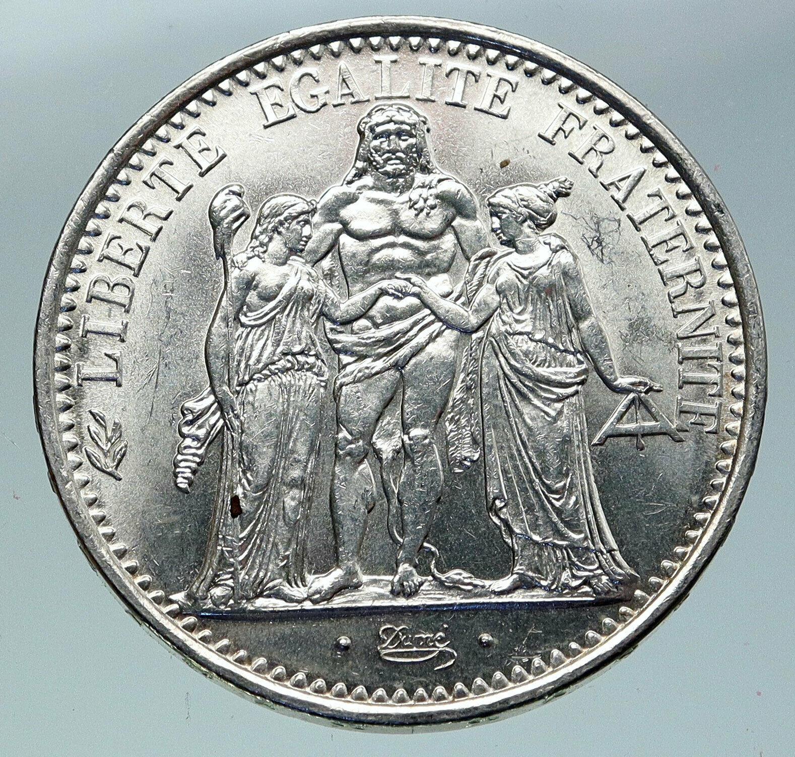 1968 FRANCE Large HERCULES Motto VINTAGE Old Silver 10 FRANCS French Coin i86337