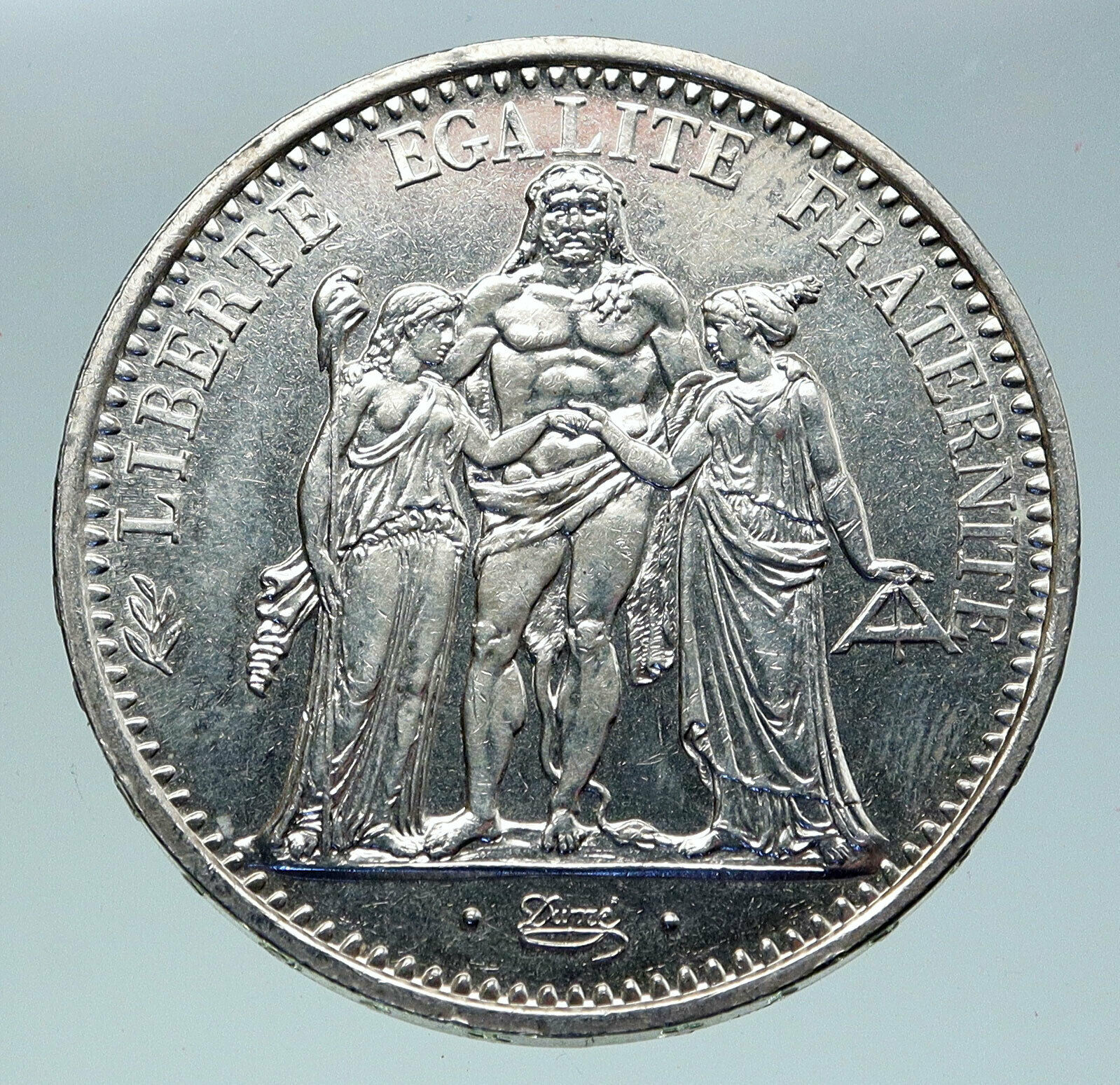 1967 FRANCE Large HERCULES Motto VINTAGE Old Silver 10 FRANCS French Coin i86336