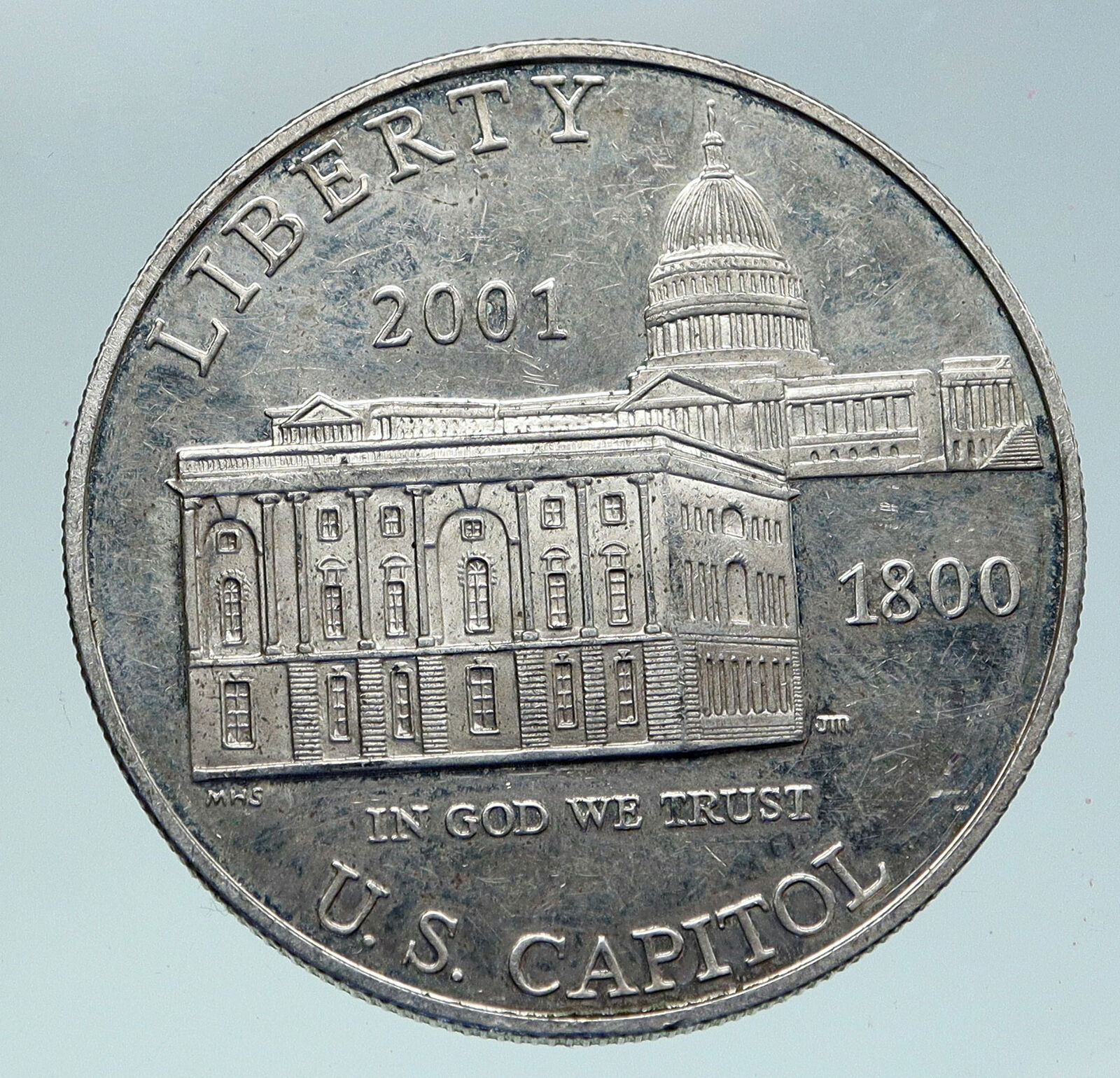 2001 United States Washington DC USA Capitol Building Silver Dollar Coin i86341