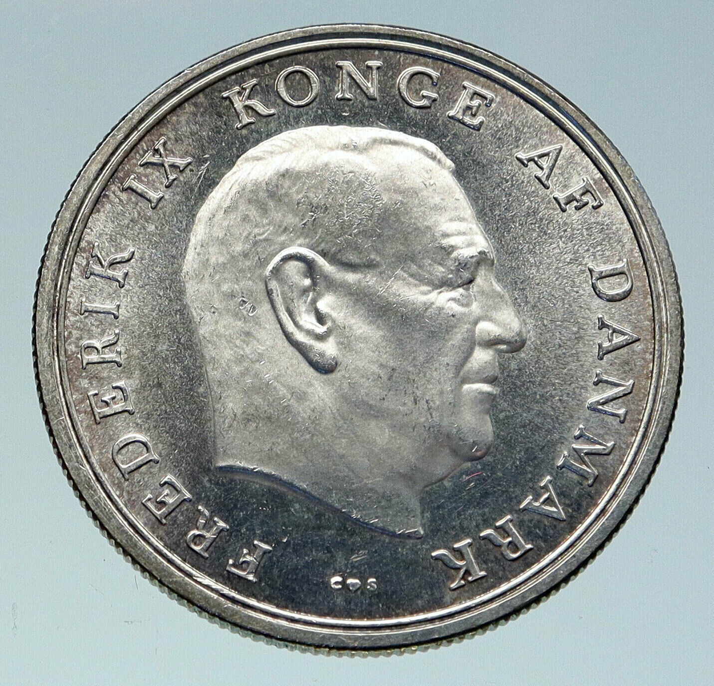 1964 DENMARK King Frederick IX Silver Princess ANNE MARIE WEDDING 5K Coin i86604