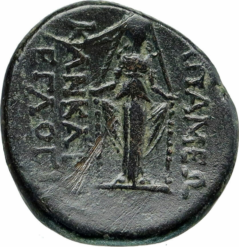 APAMEIA in PHRYGIA 88BC Authentic Ancient Greek Coin ZEUS ARTEMIS Statue i86215