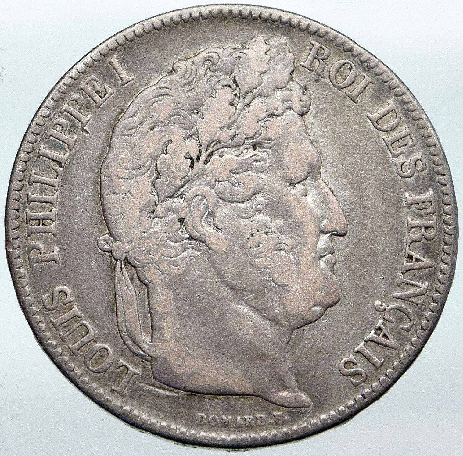 1841 FRANCE King Louis Philippe I French Antique OLD Silver 5 Francs Coin i87651