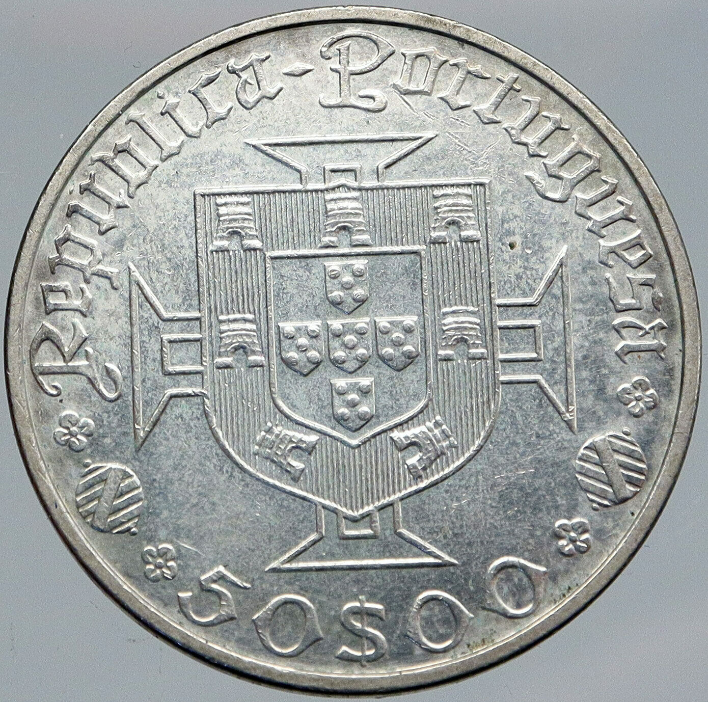 1969 PORTUGAL with VASCO DA GAMA Explorer VINTAGE Silver 50 Escudos Coin i87692