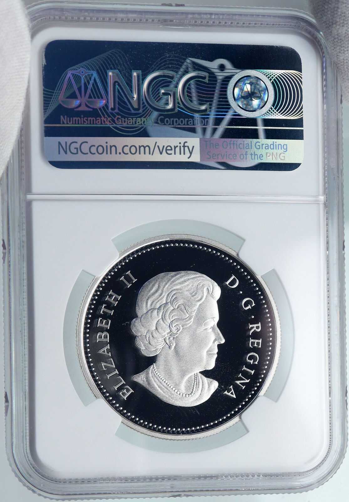 2011 CANADA Elizabeth II Maple of Strength HOLOGRAM PF Silver $8 Coin NGC i87849