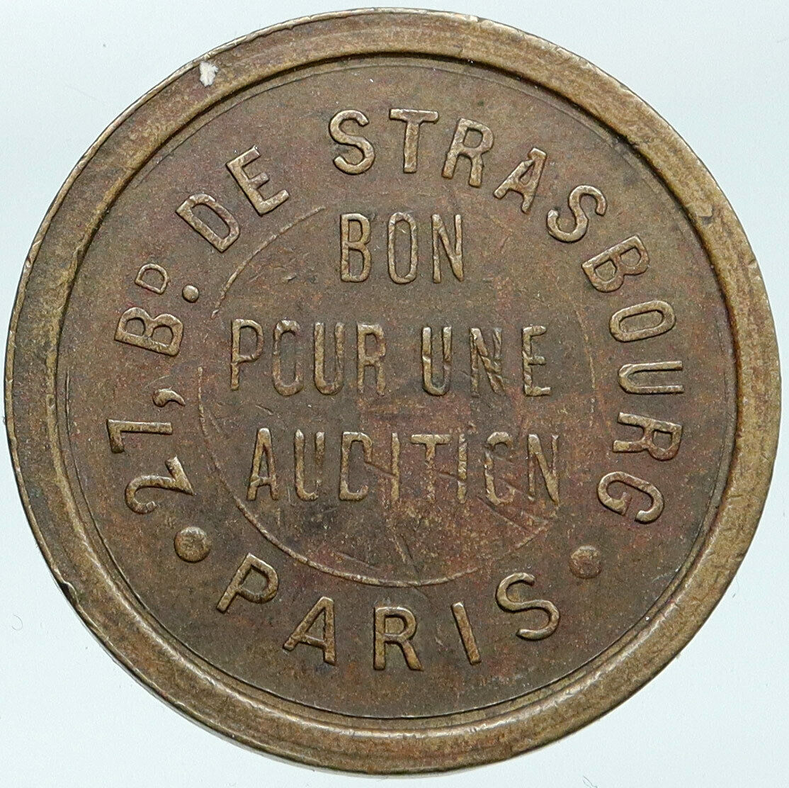 1800's FRANCE Paris LIBERTY Palace Chansons Antique Vintage FRENCH Medal i88122