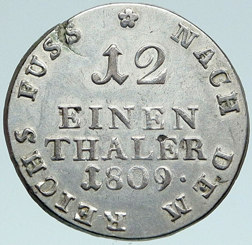 1807 GERMANY Kingdom of WESTPHALIA Jerome Napoleon Silver 1/12 Taler Coin i88200