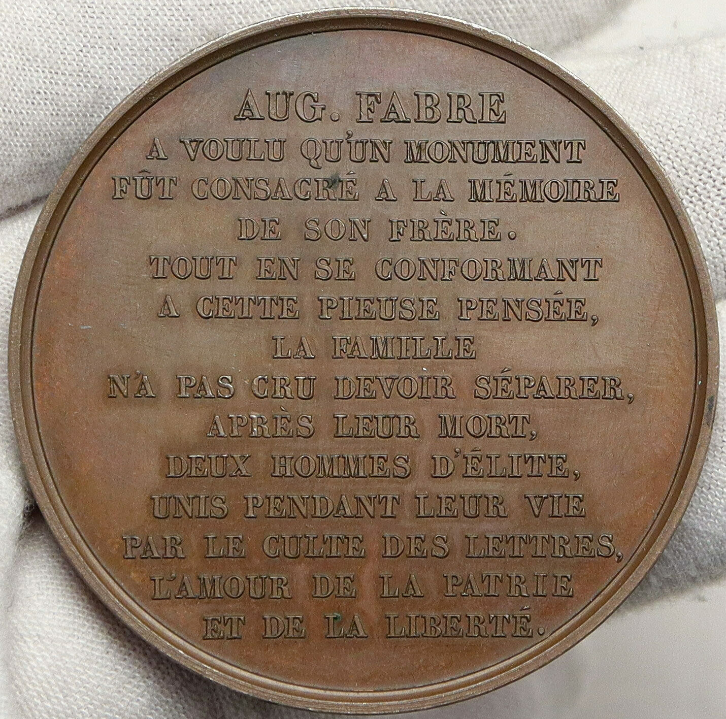 1839 FRANCE Paris VICTORIN & AUGUSTIN FABRE Antique Vintage FRENCH Medal i88182