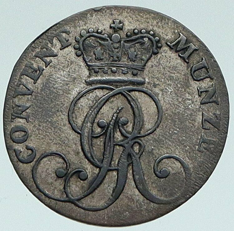 1817 H HANNOVER GERMAN STATE Silver KING GEORGE III HORSE 4 Pfennig Coin i88237