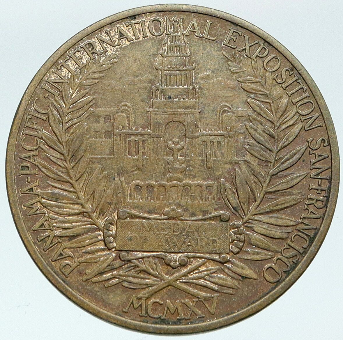 1915 USA San Francisco Panama Pacific WORLD EXPO Old Vintage Award Medal i88217