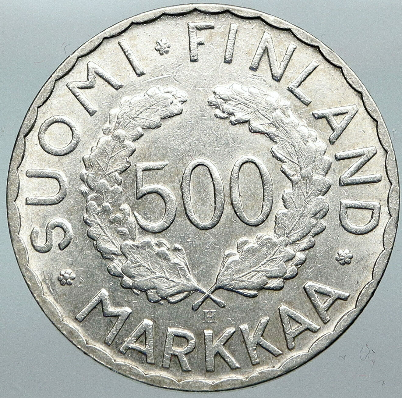 1952 FINLAND Summer Olympics Logo w Rings VINTAGE Silver 500 Markkaa Coin i88543