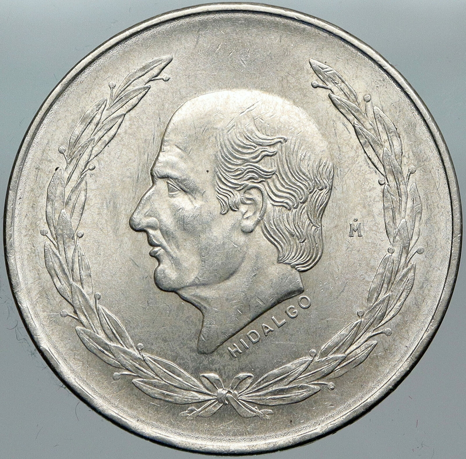 1953 MEXICO Mexican Independence War Hero HIDALGO on Big 4cm Silver Coin i88462