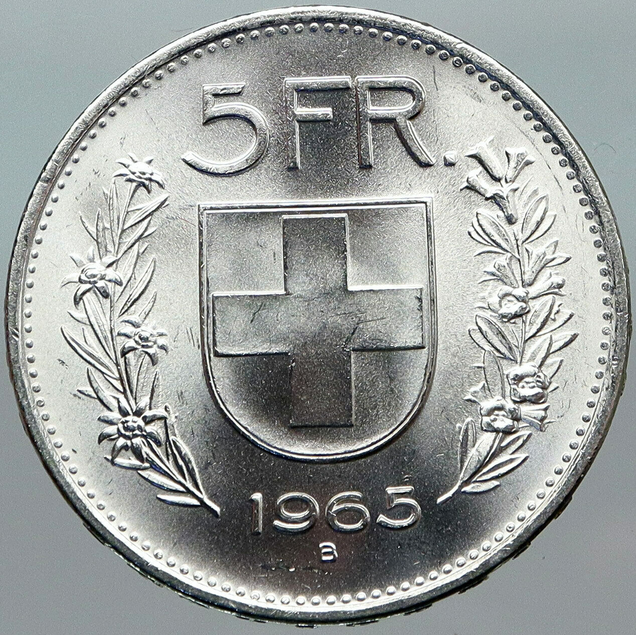 1965 Switzerland Founding HERO WILLIAM TELL 5 Francs Silver Swiss Coin i88422