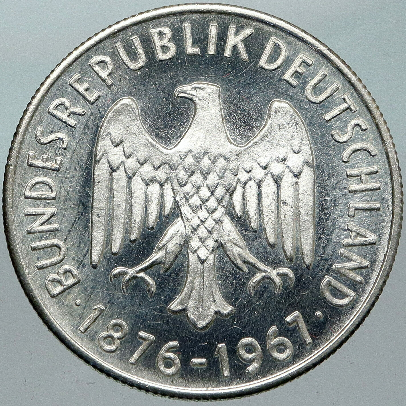 1967 GERMANY Christian KONRAD ADENAUER OLD Vintage German Silver Medal i88431